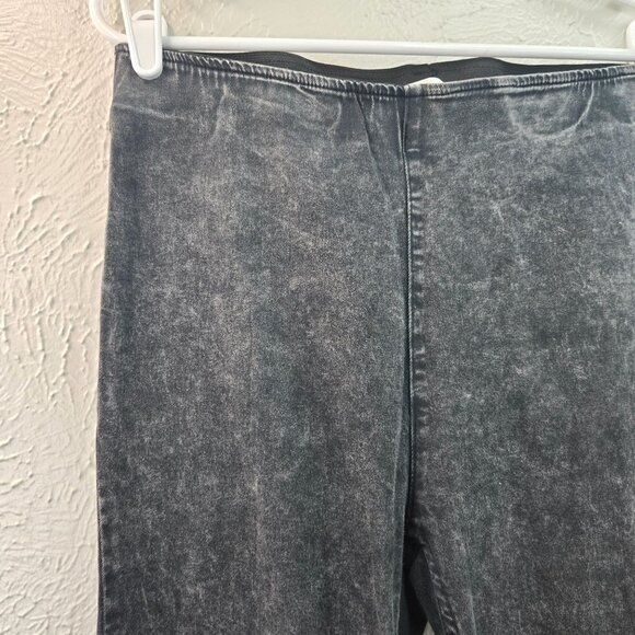 Mustard Seed Flare Jeans High Waisted Acid Wash Pull On Stretchy Pant Size Large - Picture 4 of 11